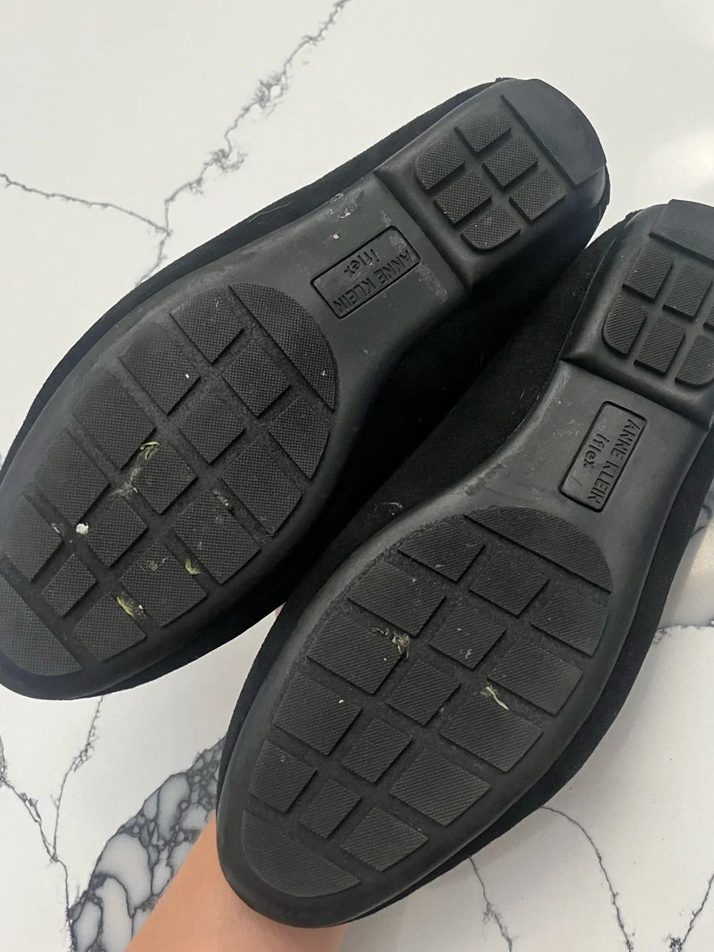 Anne Klein Women’s Black Suede Loafers Slippers, Size 7.5